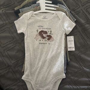 Carter's Gray Bodysuit with Animal Design